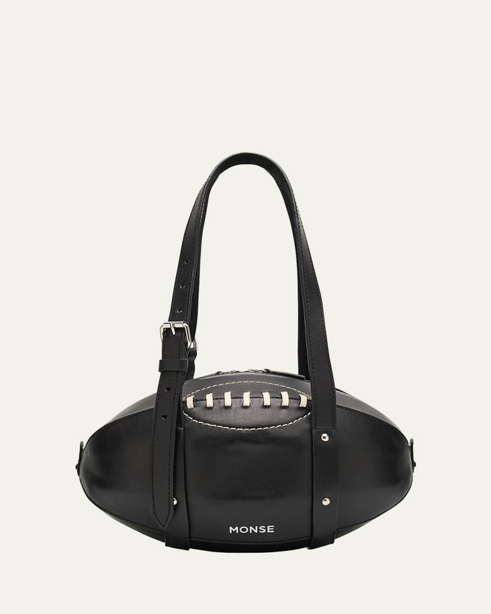Leather Football Shoulder Bag